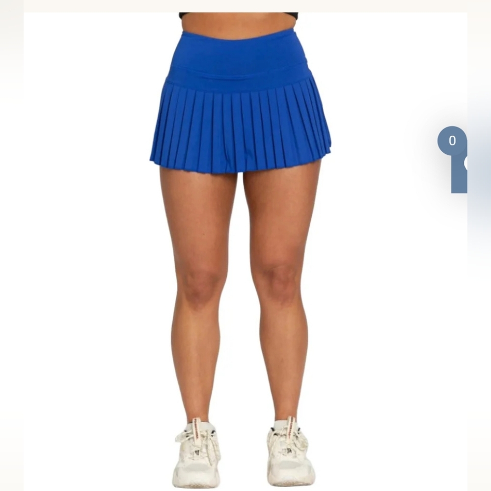 Gold Hinge Tennis Skirt Royal Blue